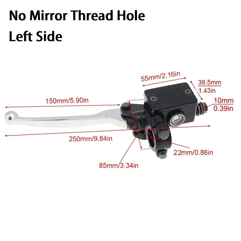 22MM M8/M10 Motorcycle Upper Front Brake Clutch Master Cylinder CNC Clutch Pump Reservoir Pump Lever Left Right for Honda Suzuk-EXPROTAS