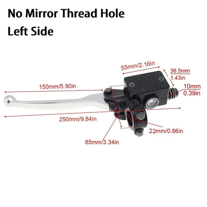 22MM M8/M10 Motorcycle Upper Front Brake Clutch Master Cylinder CNC Clutch Pump Reservoir Pump Lever Left Right for Honda Suzuk-EXPROTAS