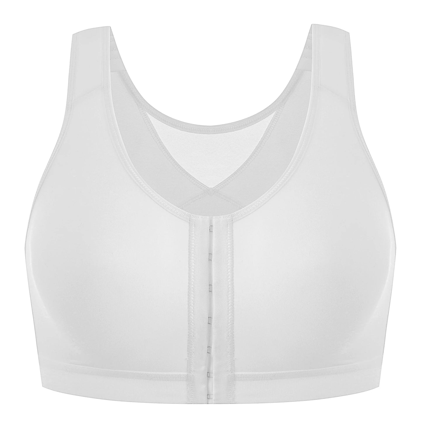 MELENECA Women’s Plus Size Front Closure Wirefree Posture Bra Back Support