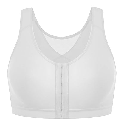 MELENECA Women’s Plus Size Front Closure Wirefree Posture Bra Back Support