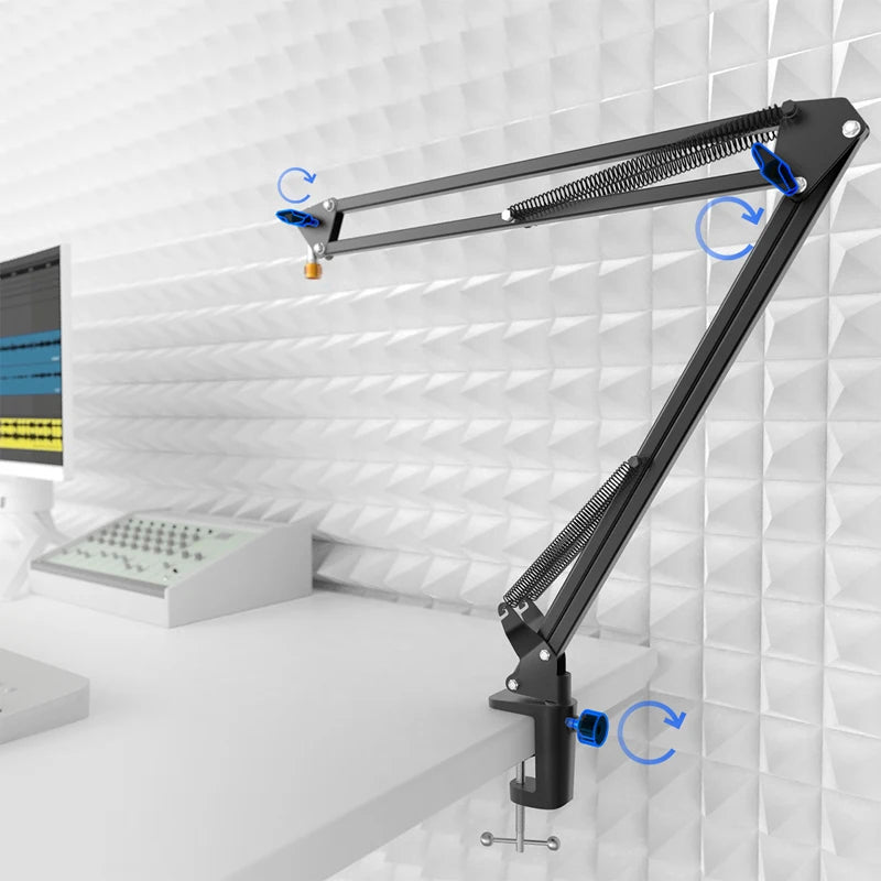 FIFINE Adjustable Microphone Boom Arm Stand for K688 K669 K670 K658 K678 K690 Ampligame A6V/A8