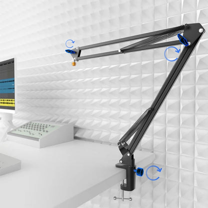 FIFINE Adjustable Microphone Boom Arm Stand for K688 K669 K670 K658 K678 K690 Ampligame A6V/A8