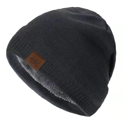 Unisex Urgentman Winter Beanie Cap Outdoor Warm Knitted Fur Lined Hat