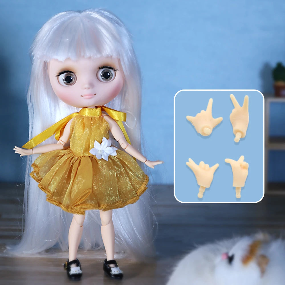 Icy Dbs Blyth Doll 20CM Joint Body Nude DIY Clothes Shoes for Girls