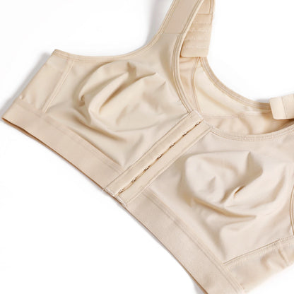 MELENECA Women’s Plus Size Front Closure Wirefree Posture Bra Back Support