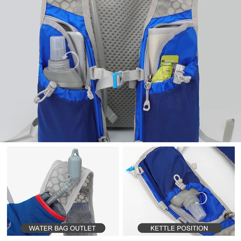 Outdoor Trail Running 5L Ultralight Backpack Hydration Jogging Vest Men Breathable Marathon Bicycle Bag Water Bottle 500ML-EXPROTAS