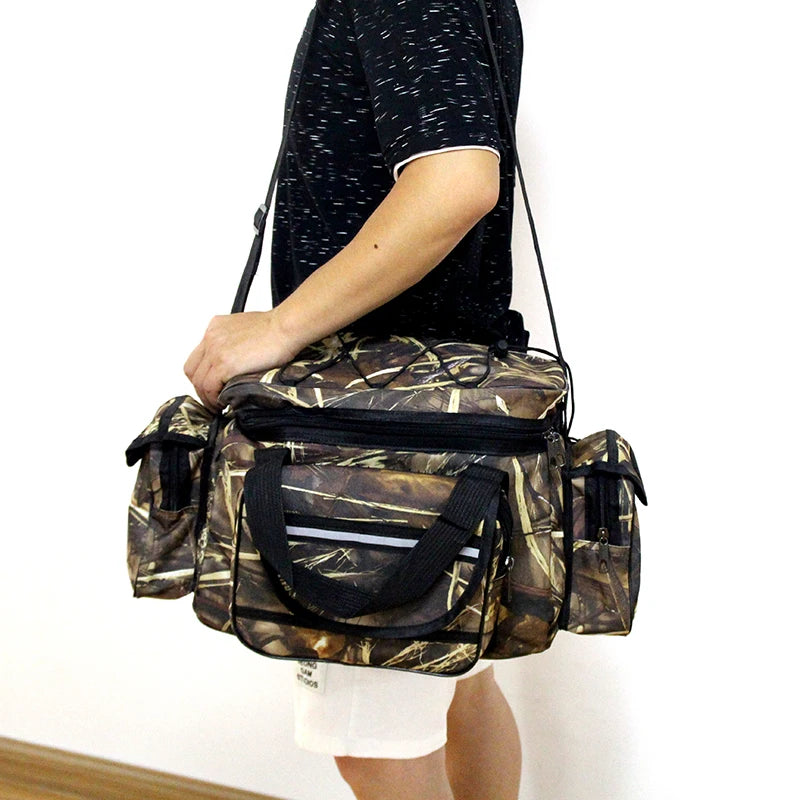 Large Fishing Bag Waterproof Tackle Carryall Shoulder Bag for Carp Fishing