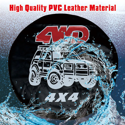 14" 15" 16" 17" Inch 4WD 4x4 PVC Leather Spare Wheel Tire Cover Case Bag Pouch Protector car tyres 14 inch For Jeep Hummer-EXPROTAS