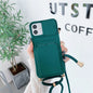 iPhone 7-16 Pro Max Mini XR XS Crossbody Lanyard Wallet Case Camera Cover
