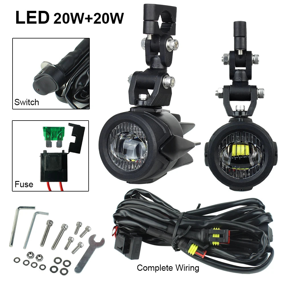 Upgrade Motorcycle fog light Auxiliary Lights Brighter Lamp 40W 6000K for BMW R1200GS F800GS F700GS F650 K1600-EXPROTAS