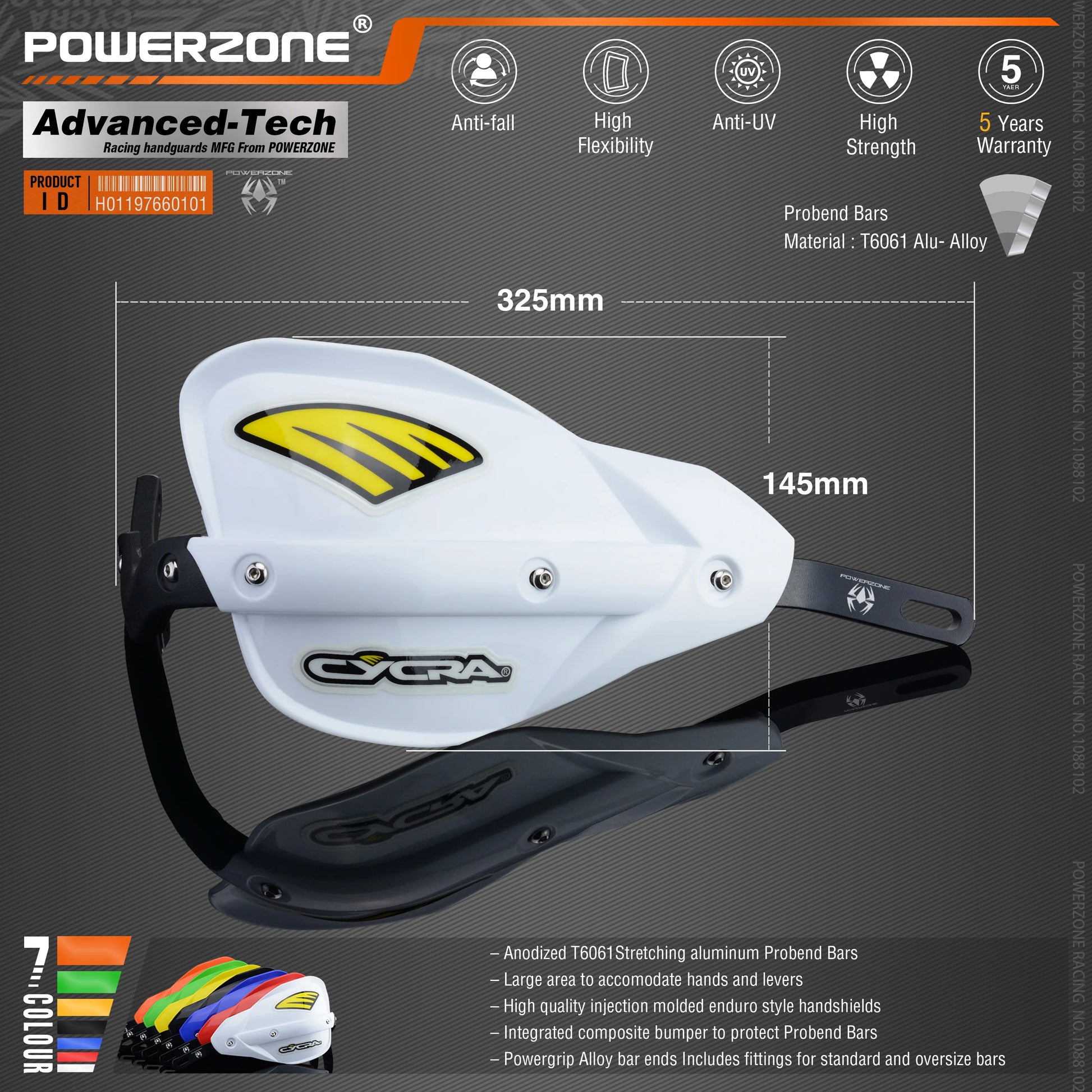 Powerzone Probend Handguards For Honda KTM ADV EXC EnduroHusqvarna TE CRF WRF DRZ KLX Motorcycle Dirt Bike ATV Handlebar - EXPROTAS