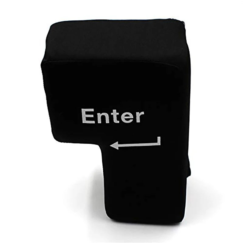 Big USB Enter Key Stress Relief Pillow Funny Decompression Button for PC
