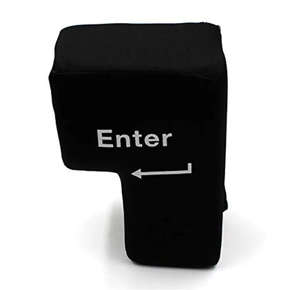 Big USB Enter Key Stress Relief Pillow Funny Decompression Button for PC