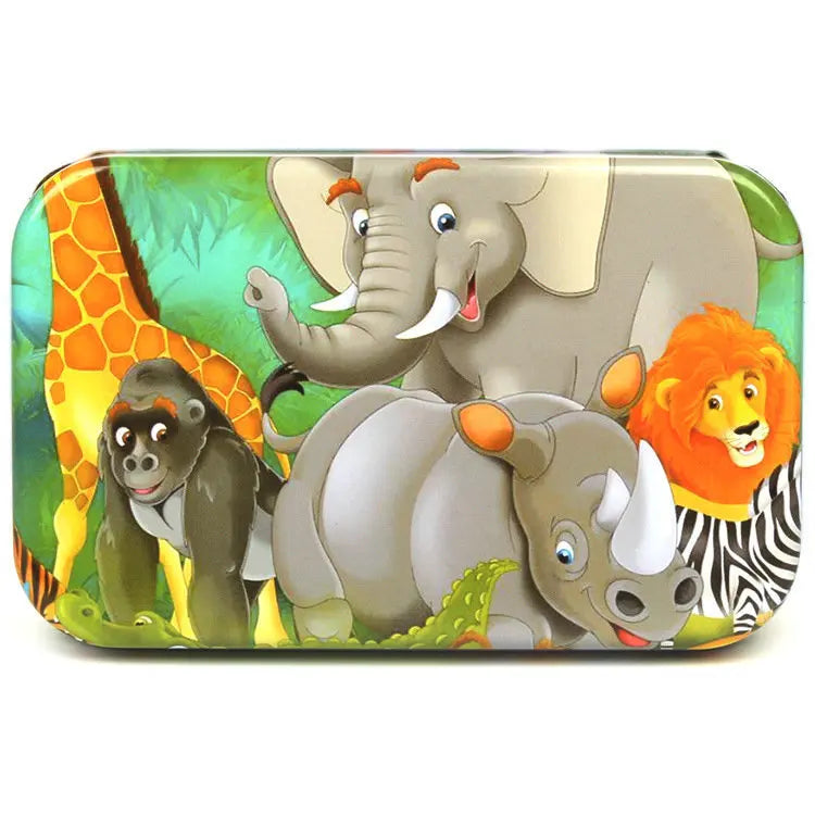 60pcs Wooden Jigsaw Puzzle Kids Toy Cartoon Animals Vehicles Educational Learning Gift