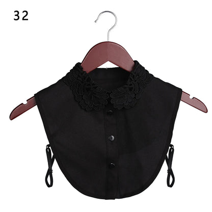 Lace Fake Collar Detachable Women Blouse Lapel Shirt Clothes Accessories