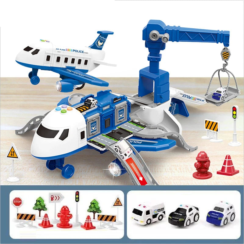 New Deformation Music Simulation Track Inertia Toy Aircraft Large Size Passenger Plane Kids Airliner Toy Car for Children's Gift-EXPROTAS