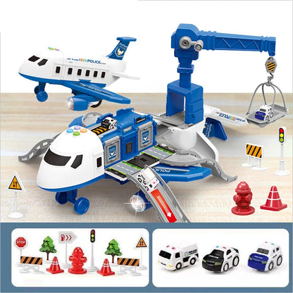 New Deformation Music Simulation Track Inertia Toy Aircraft Large Size Passenger Plane Kids Airliner Toy Car for Children's Gift-EXPROTAS