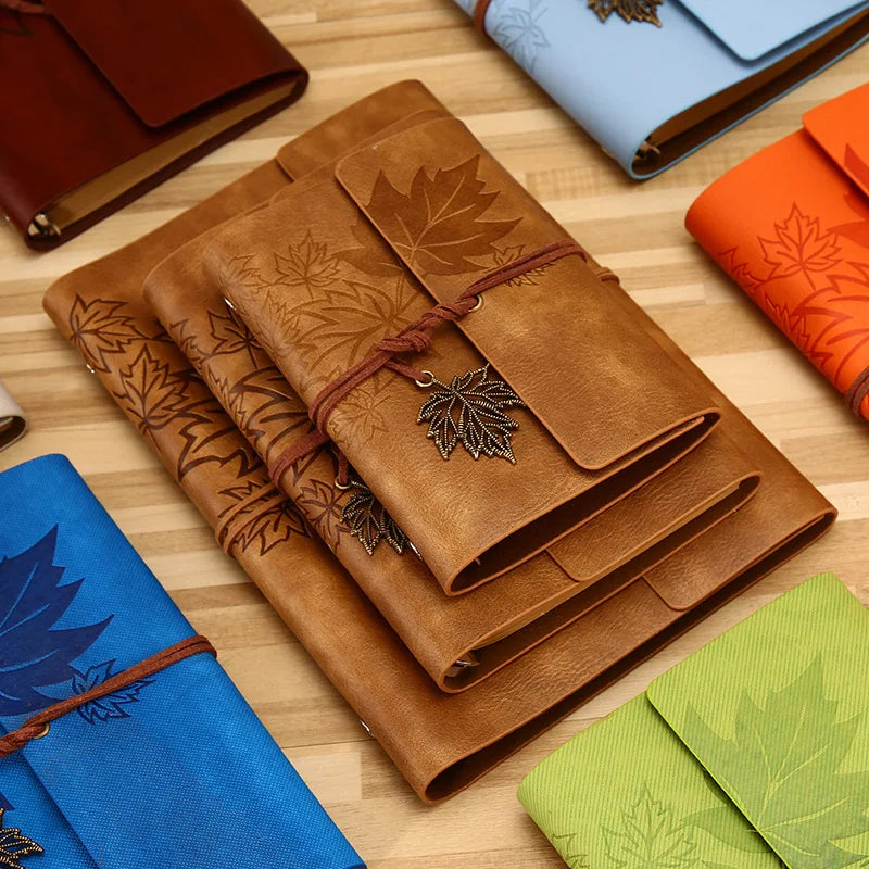 A5 A6 A7 Notebook PU Leather Vintage Diary Journal Notepad School Office
