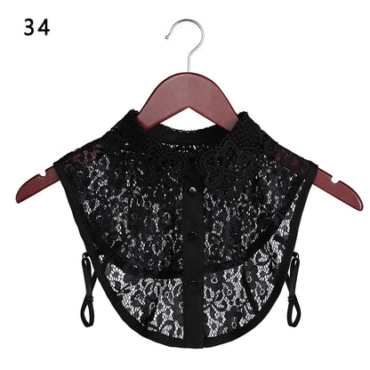 Lace Fake Collar Detachable Women Blouse Lapel Shirt Clothes Accessories