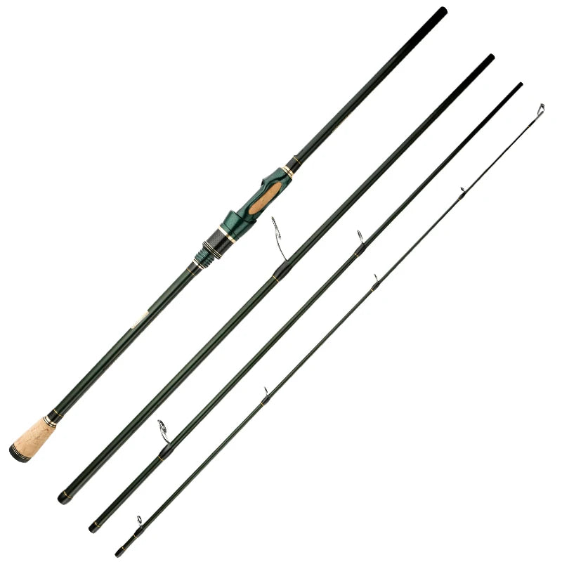 CEMREO Spinning Casting Carbon Fishing Rod 4-5 Sections 1.8m/2.1m/2.4m Portable Travel Rod Spinning Fishing Rods Fishing Tackle-EXPROTAS