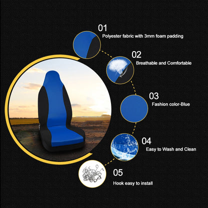 X Autohaux Universal Car Seat Covers 5 Colors Bucket SUV Truck Auto