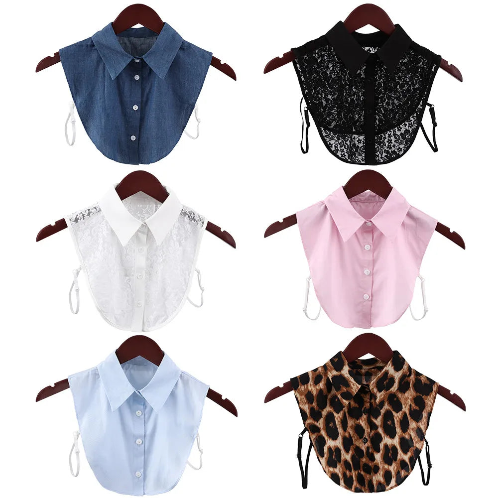 Lace Fake Collar Detachable Women Blouse Lapel Shirt Clothes Accessories
