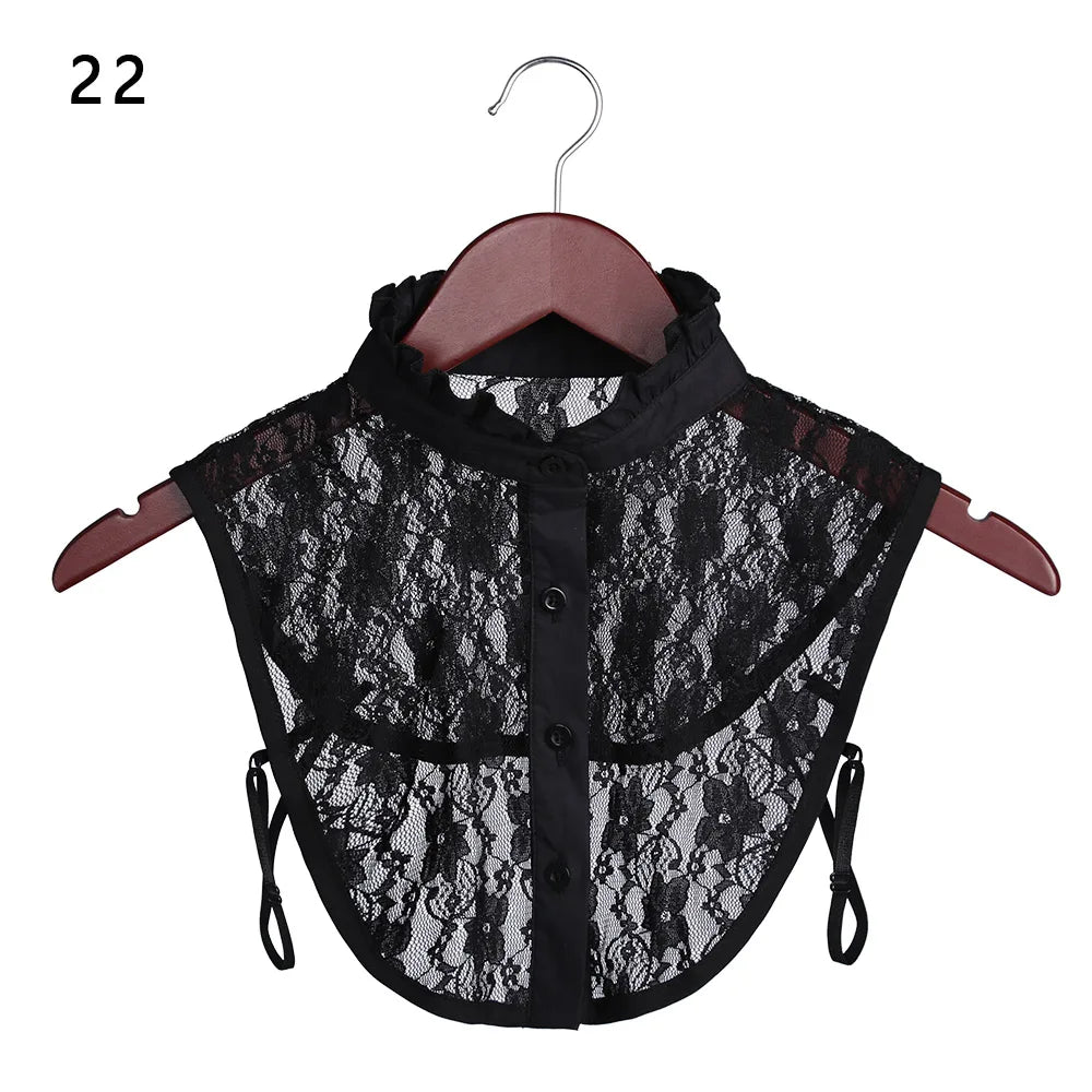 Lace Fake Collar Detachable Women Blouse Lapel Shirt Clothes Accessories