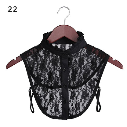Lace Fake Collar Detachable Women Blouse Lapel Shirt Clothes Accessories