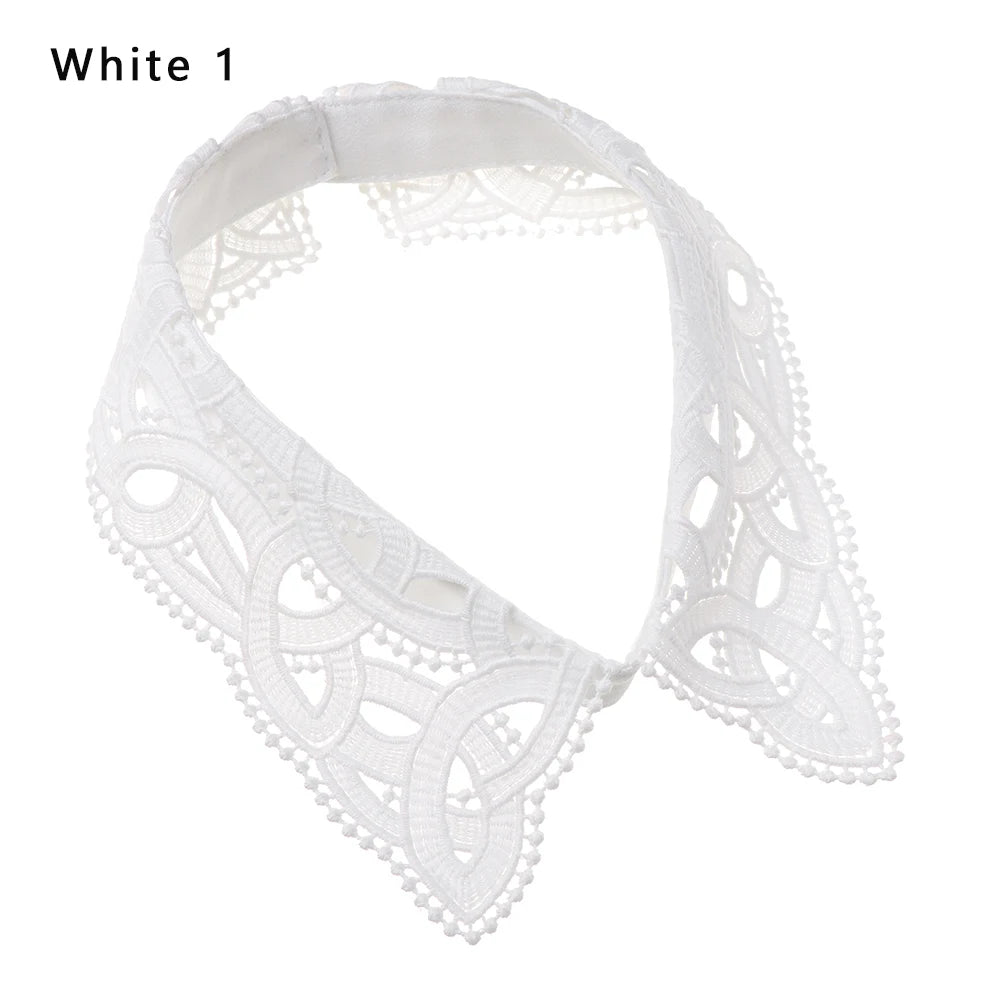 Lace Fake Collar Detachable Women Blouse Lapel Shirt Clothes Accessories