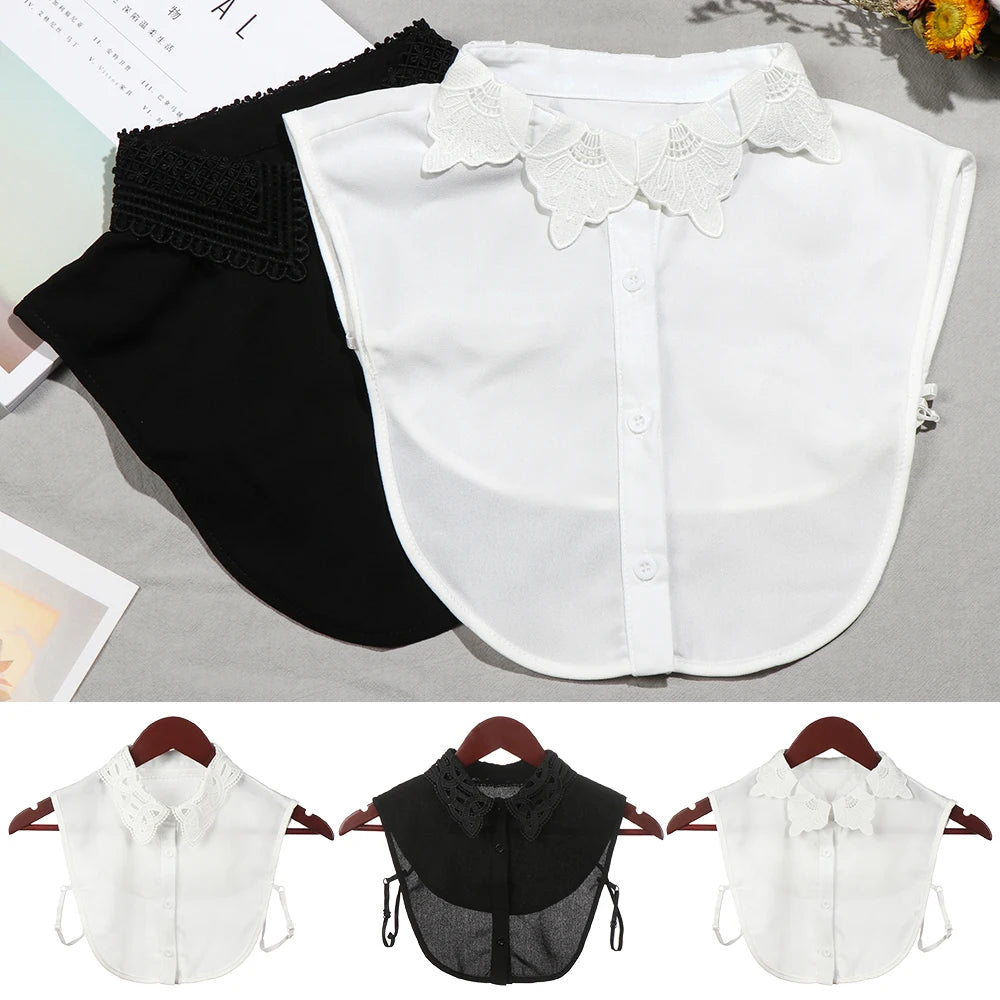 Lace Fake Collar Detachable Women Blouse Lapel Shirt Clothes Accessories