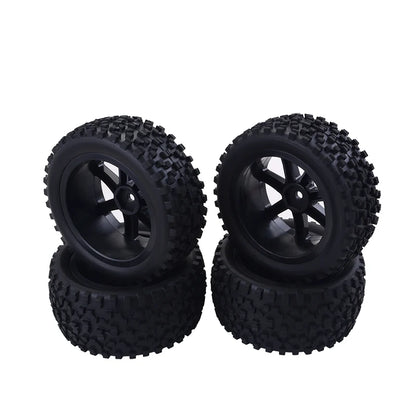 1/10 RC Off-Road Buggy Front & Rear Tires Wheels Set 12mm Hex with Foam Inserts