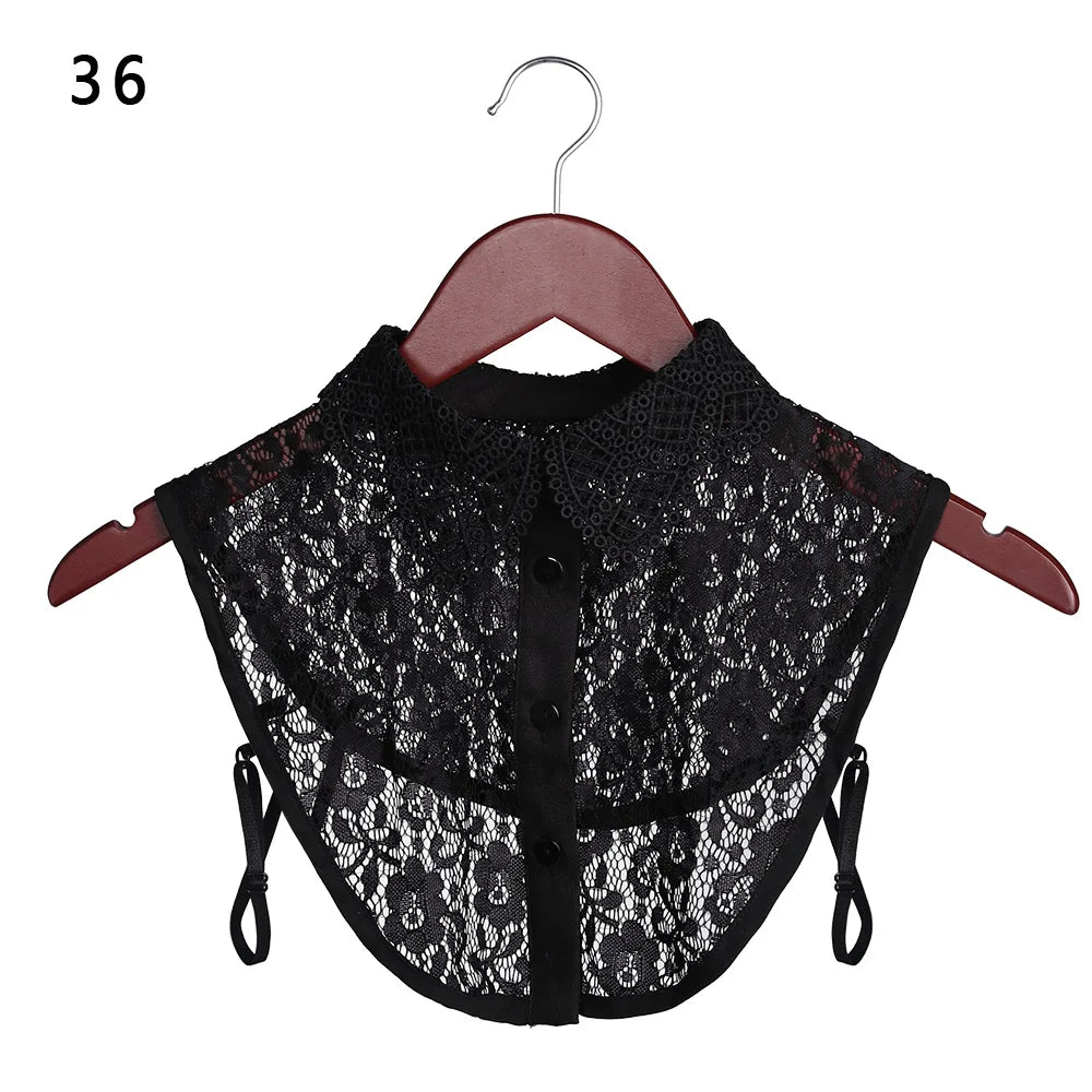 Lace Fake Collar Detachable Women Blouse Lapel Shirt Clothes Accessories