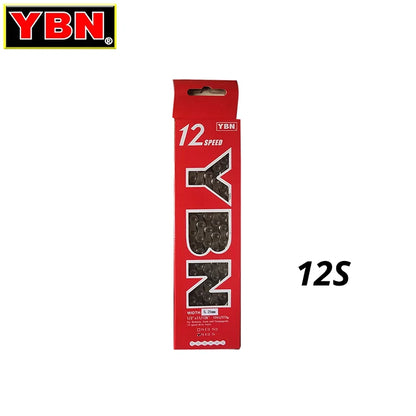 YBN 10/11/12-Speed Bicycle Chain Hollow Silver with Quick Link Shimano Compatible