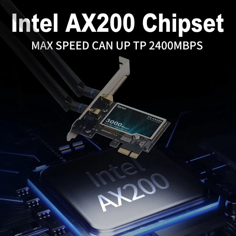 2974Mbps WiFi6 Card Adapter PCIe Bluetooth 5.2 for Desktop PC Windows 10