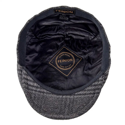 Feinion Men's Wool Blend Flat Newsboy Cabbie Hat Driving Cap