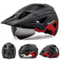VICTGOAL LED Bike Helmet With Sun Goggle Visor Rechargeable LED Men Bicycle Helmet Sunglasses Shield Road MTB Cycling Helmets-EXPROTAS