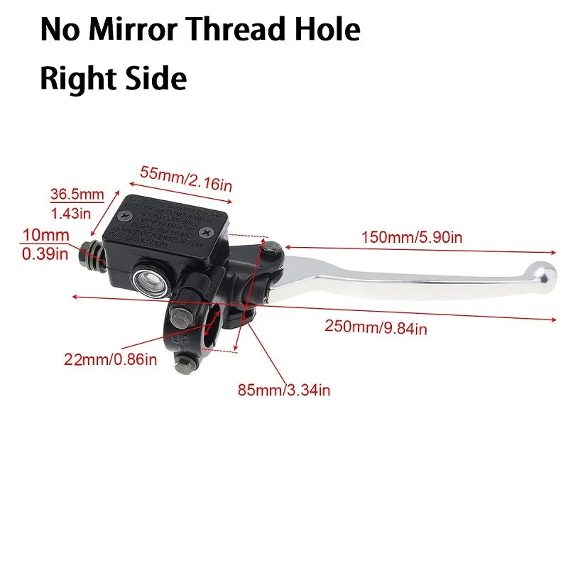 22MM M8/M10 Motorcycle Upper Front Brake Clutch Master Cylinder CNC Clutch Pump Reservoir Pump Lever Left Right for Honda Suzuk-EXPROTAS