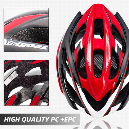 VICTGOAL Bicycle Helmet Men's Ultralight Taillight LED MTB Road Bike Helmet Cycling Motorcycle Electric Scooter Safty Helmets-EXPROTAS