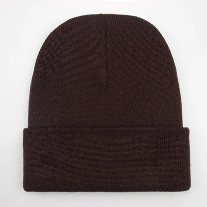 Warm Knitted Cap Beanie Wool Unisex Winter Hat Men Women 24 Colors