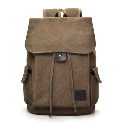 Large Canvas School Bag Backpack Rucksack Travel Hiking Men Sports