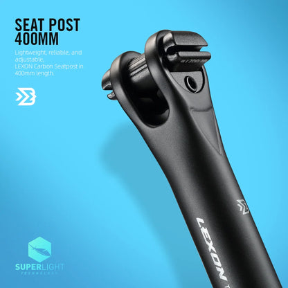 LEXON Carbon Seatpost 27.2/31.6mm 400mm Ultralight MTB Road Bike