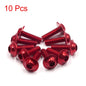 20Pcs M6x20mm Orange Hexagon Motorcycle License Plate Bolts & Screws
