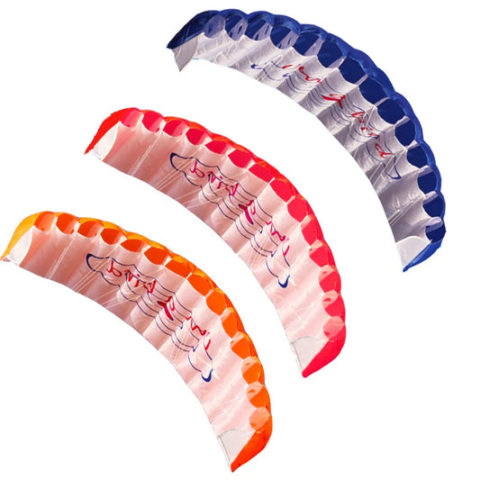 Outdoor Dual Line Stunt Parafoil Kite Rainbow Power Parachute Beach Sports Toy
