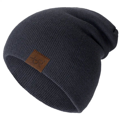 Unisex Beanie Hat Warm Soft Knitted Casual Winter Hat for Men & Women