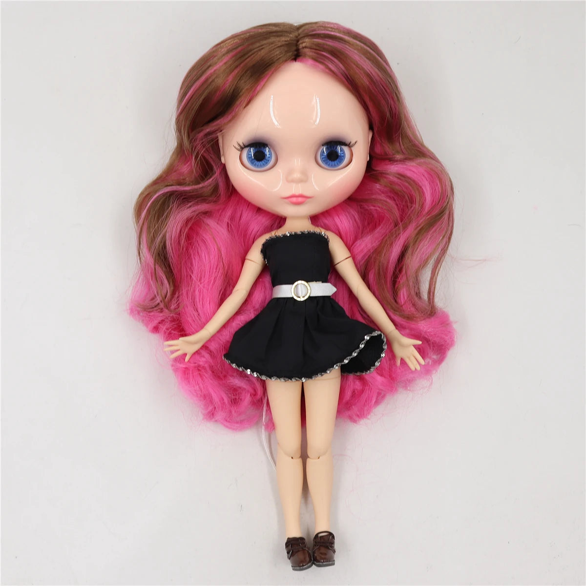 ICY DBS Blythe Doll 1/6 BJD Joint Body 30cm Pink Brown Hair Nude Anime Girl Toy