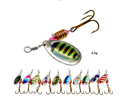 16pcs Fishing Lure Set Spinner Baits for Pike Walleye Tackle DIY