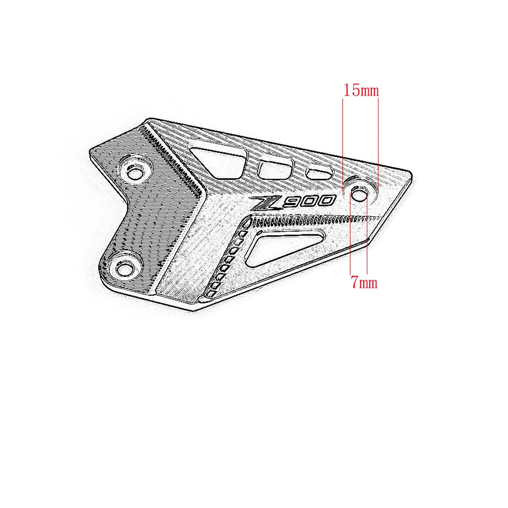 For KAWASAKI Z900 Z 900 2017 - 2023  Motorcycle Accessories FootPeg Footrest Rear Set Heel Plates Guard Protector-EXPROTAS