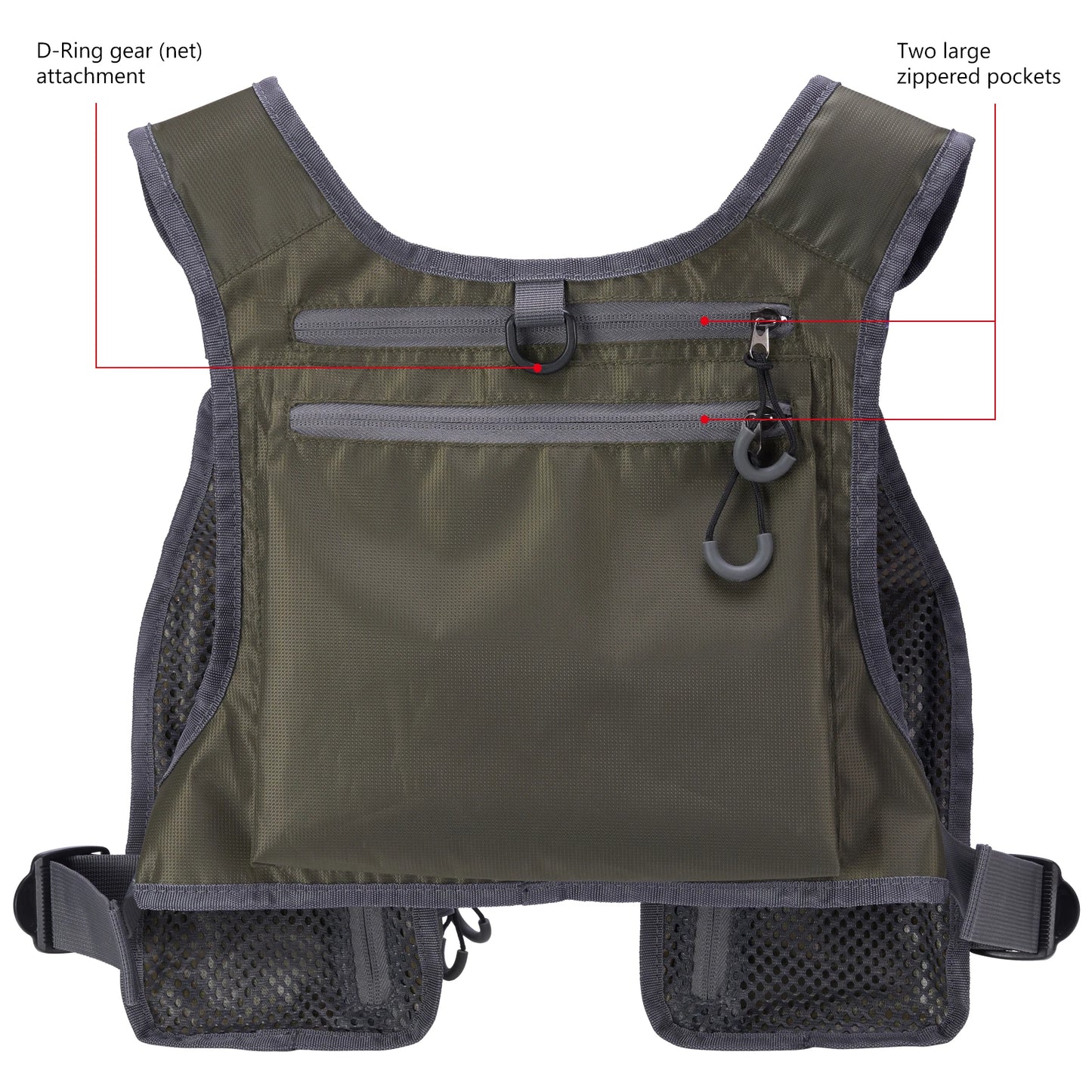 Fly Fishing Vest Bassdash FV08 Lightweight Chest Pack One Size Men Women