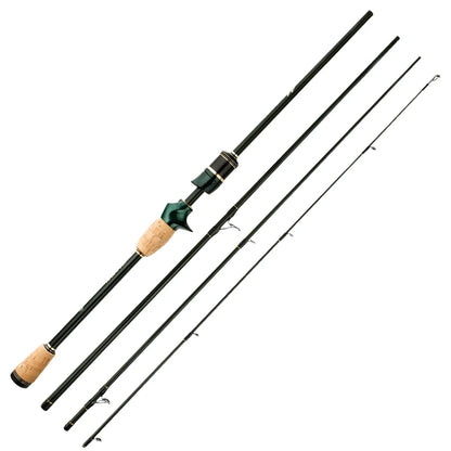 CEMREO Spinning Casting Carbon Fishing Rod 4-5 Sections 1.8m/2.1m/2.4m Portable Travel Rod Spinning Fishing Rods Fishing Tackle-EXPROTAS