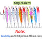 3/5/8pcs Metal Jig Fishing Lure Set 7g-40g Sea Shore Casting Saltwater